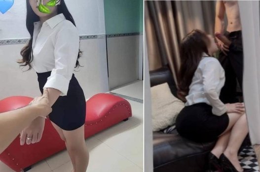 Thư ký nghịch ngợm làm tình với quản lý và ông chủ